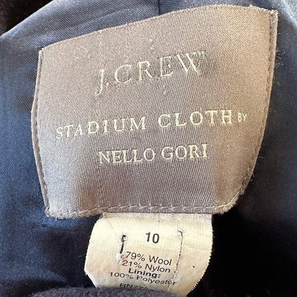 J Crew Wool Stadium Cloth Navy Blue Coat by Nello Gori - Picture 5 of 5